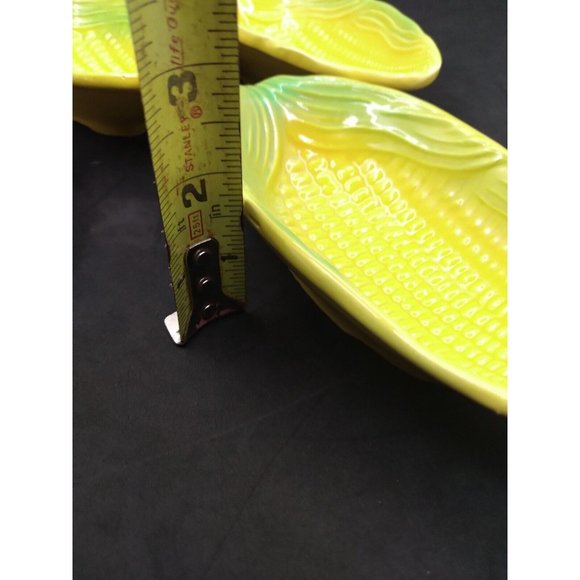 Vintage set 4 Artbel Brazil mid century Majolica style Corn Cob trays - Picture 9 of 11